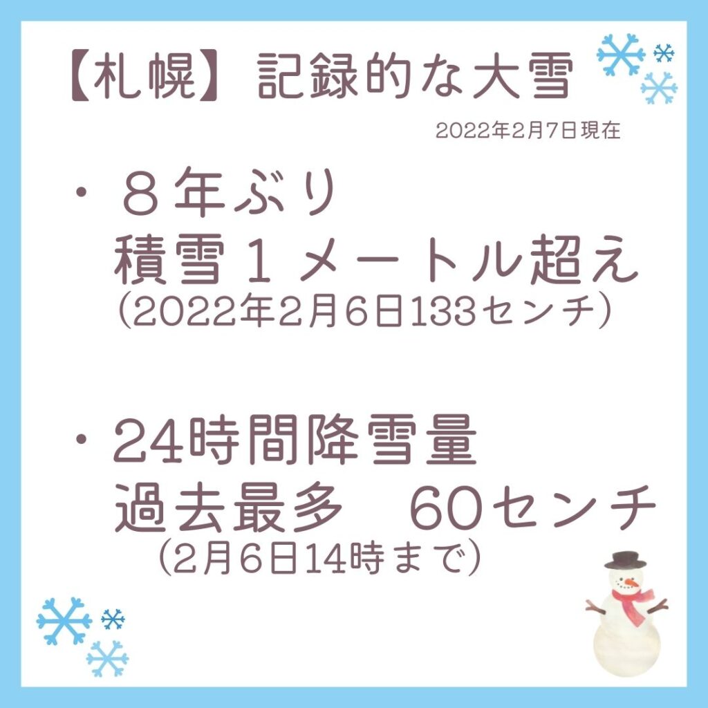 札幌の大雪記録